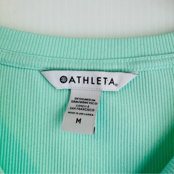 🆕 Athleta uptempo ribbed hemley top mint colored size medium NWT - Picture 3 of 7